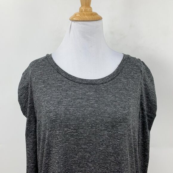 Z by Zella Puff Sleeve Shirt Womens M Medium Long Sleeve Heather Gray Athetic - Picture 4 of 10